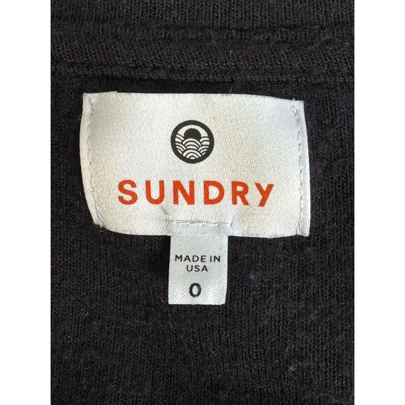 Anthropologie Sundry Ruched Dress in Navy Size 0 - Picture 4 of 8